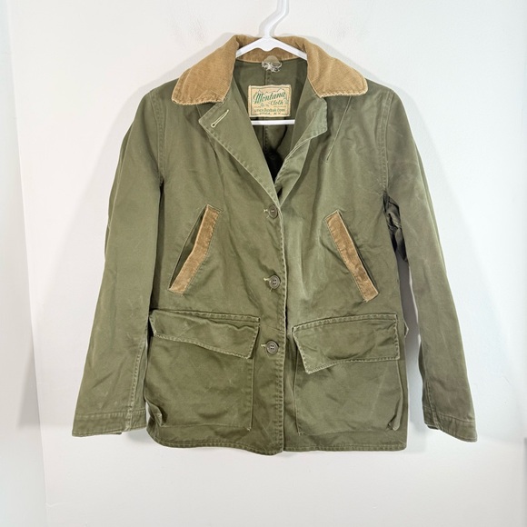 Vintage Other - VTG 40s 50s Duxbak Montana Cloth Zelan Gab Green Corduroy Hunting Jacket Medium